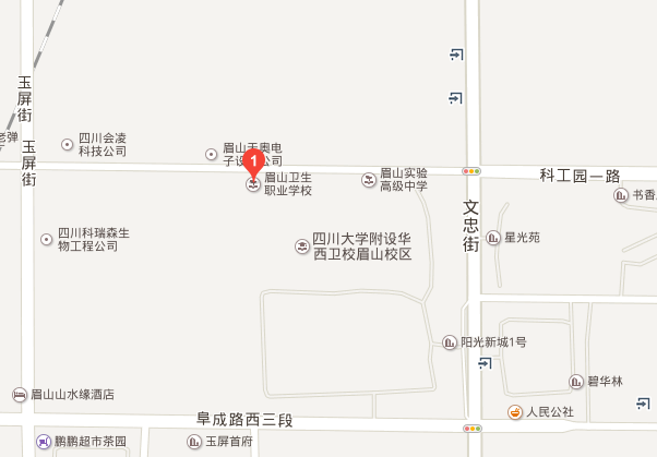 眉山卫生职业技术学校地图