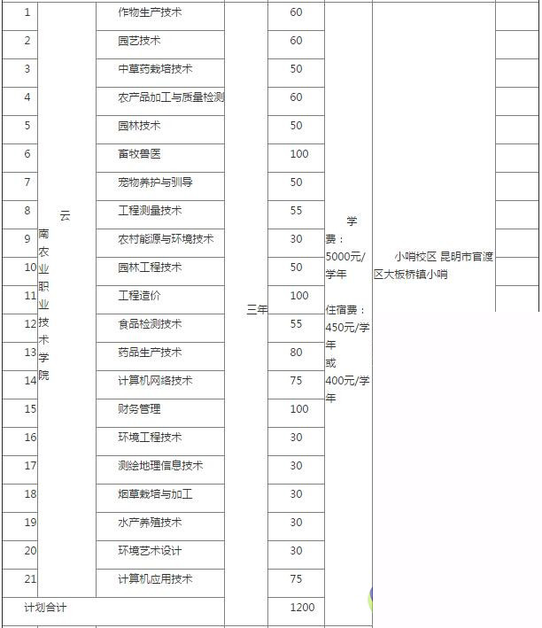 2017单招专业
